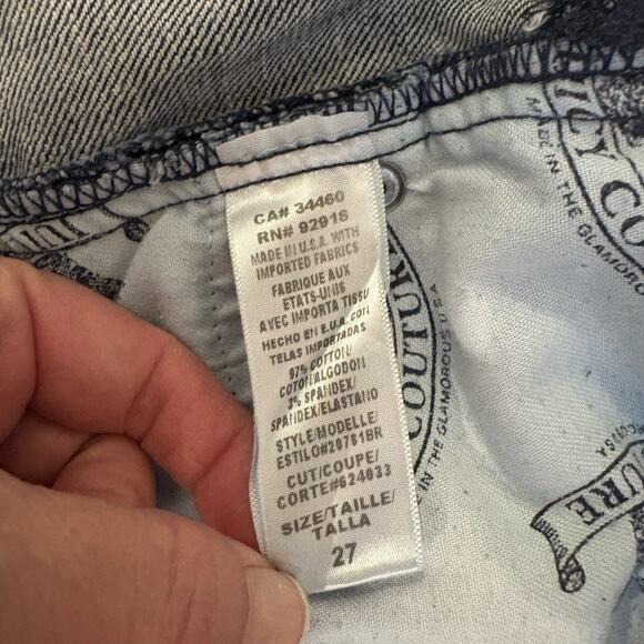 Vintage‎ Y2K Juicy Couture Flare Jeans 90s 00s Size 27 Blue Low Rise USA - Picture 13 of 14